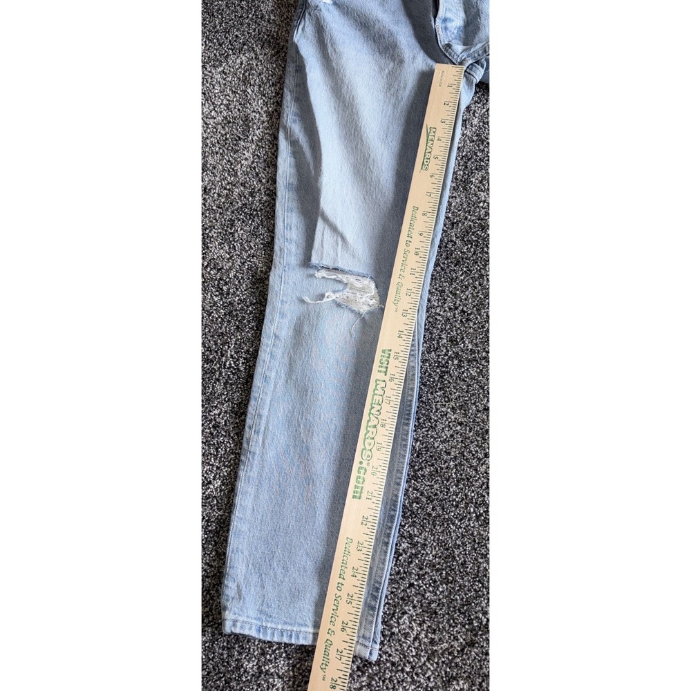 GAP Cheeky Straight High Rise Denim Blue Jeans 26 / 2R NWT Light Wash Distressed - Picture 5 of 14